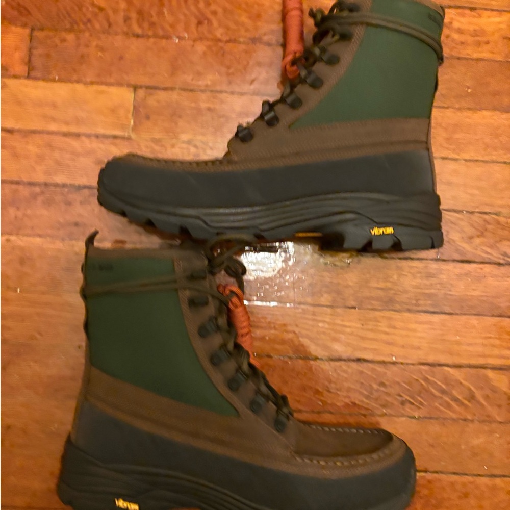 Men’s GH Bass Vibram outsole Green and Brown High-Top Boots size 10.5 - Picture 1 of 8